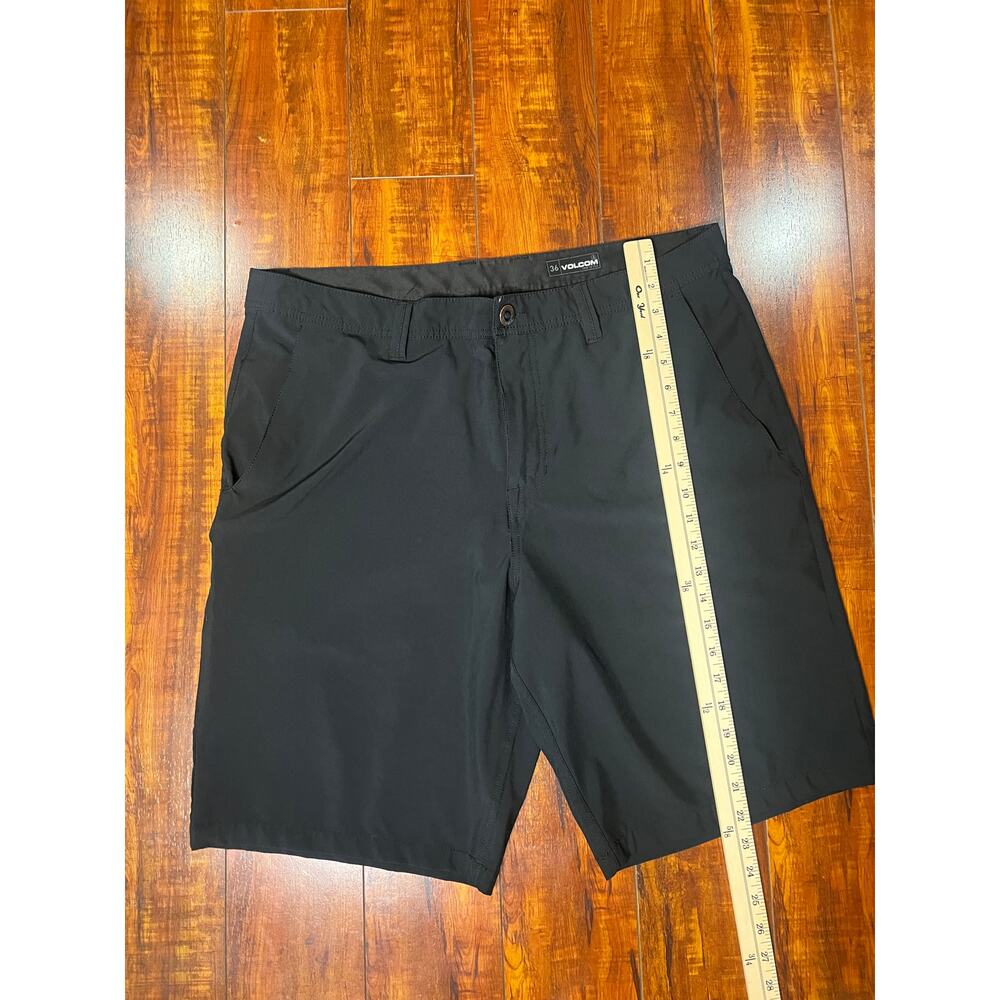 Volcom Men’s Black Hybrid Chino Shorts Size 36 Golf Skate Performance 10” - Picture 7 of 8